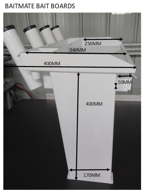Tackle Shelf Bait Board Permanent Mount - TS700PM